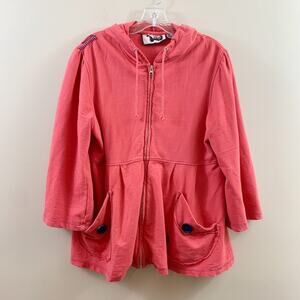 Brow.NY. Pink Swing Hooded Jacket